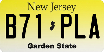 NJ license plate B71PLA