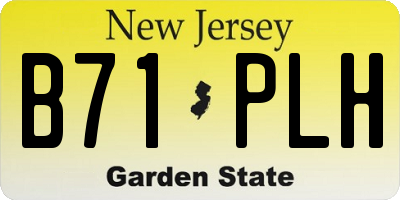 NJ license plate B71PLH
