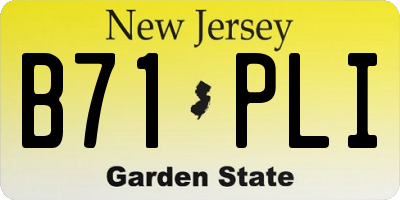 NJ license plate B71PLI
