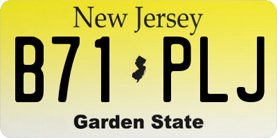 NJ license plate B71PLJ