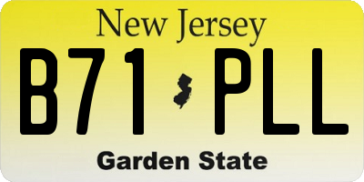 NJ license plate B71PLL