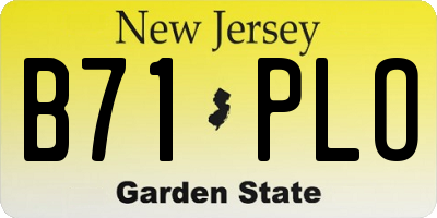 NJ license plate B71PLO