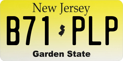 NJ license plate B71PLP