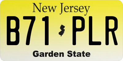 NJ license plate B71PLR