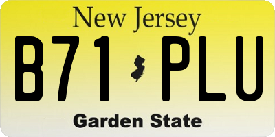 NJ license plate B71PLU