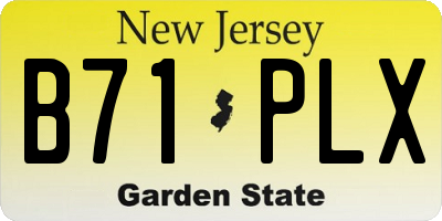 NJ license plate B71PLX