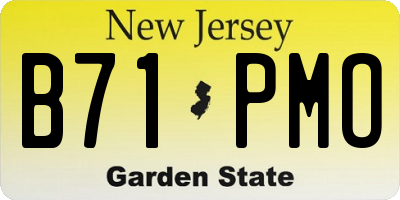 NJ license plate B71PMO