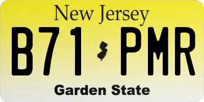 NJ license plate B71PMR