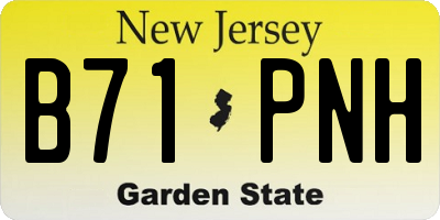 NJ license plate B71PNH