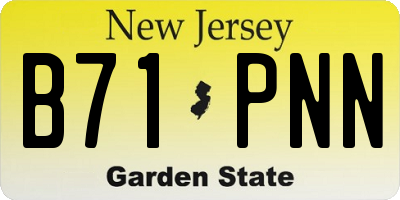 NJ license plate B71PNN