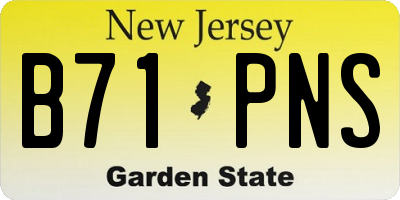 NJ license plate B71PNS