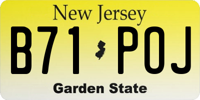NJ license plate B71POJ