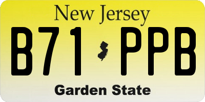 NJ license plate B71PPB