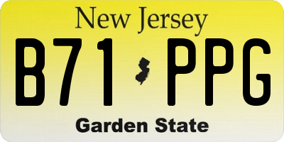NJ license plate B71PPG