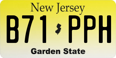 NJ license plate B71PPH