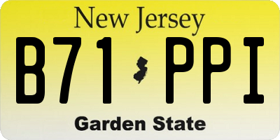 NJ license plate B71PPI
