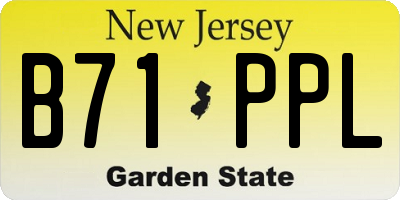 NJ license plate B71PPL
