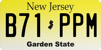 NJ license plate B71PPM
