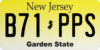 NJ license plate B71PPS