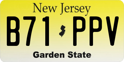 NJ license plate B71PPV