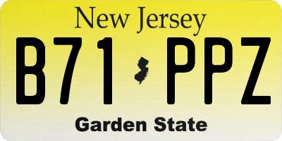 NJ license plate B71PPZ