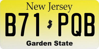 NJ license plate B71PQB