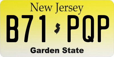 NJ license plate B71PQP
