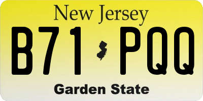 NJ license plate B71PQQ