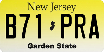 NJ license plate B71PRA