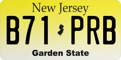 NJ license plate B71PRB