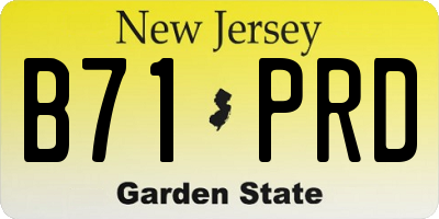 NJ license plate B71PRD