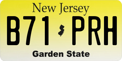 NJ license plate B71PRH