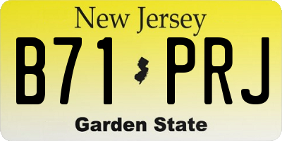 NJ license plate B71PRJ