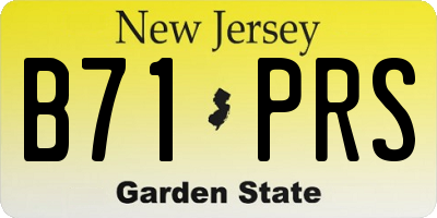 NJ license plate B71PRS