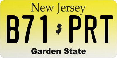 NJ license plate B71PRT