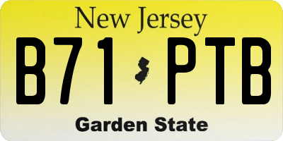 NJ license plate B71PTB