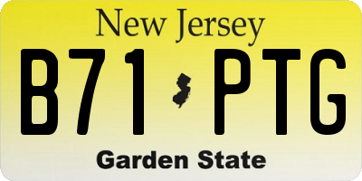 NJ license plate B71PTG