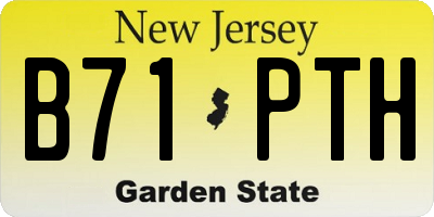 NJ license plate B71PTH