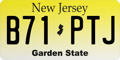 NJ license plate B71PTJ