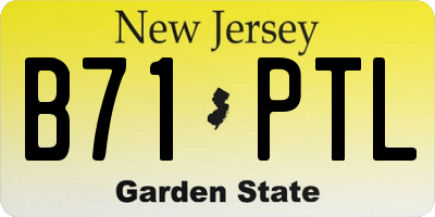 NJ license plate B71PTL