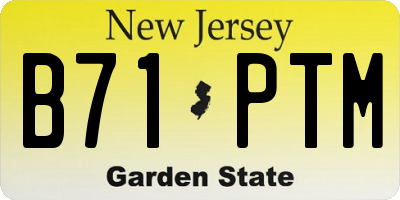 NJ license plate B71PTM