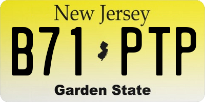 NJ license plate B71PTP