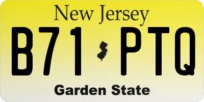 NJ license plate B71PTQ