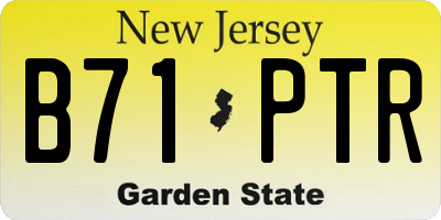 NJ license plate B71PTR