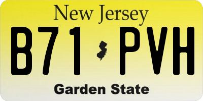NJ license plate B71PVH