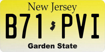 NJ license plate B71PVI
