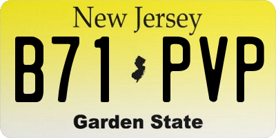 NJ license plate B71PVP