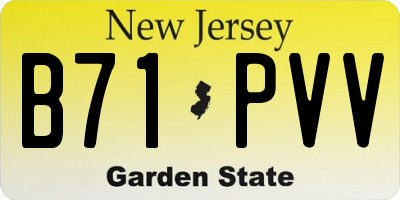 NJ license plate B71PVV