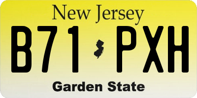 NJ license plate B71PXH