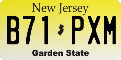 NJ license plate B71PXM